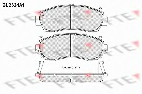 set placute frana,frana disc