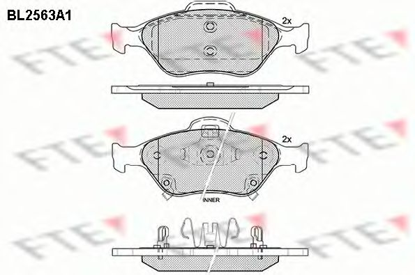 set placute frana,frana disc