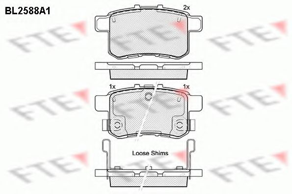 set placute frana,frana disc