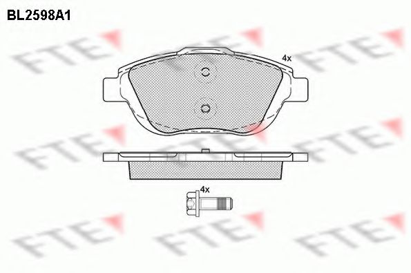 set placute frana,frana disc