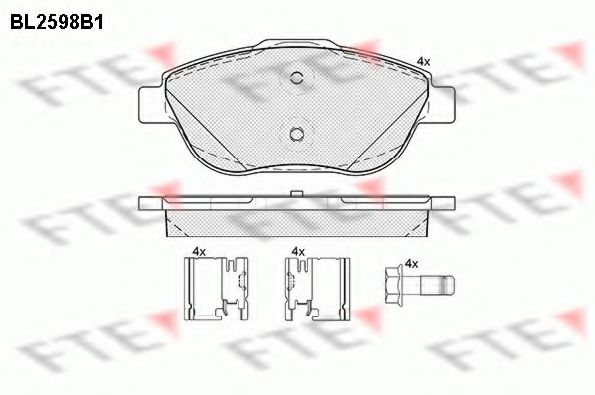 set placute frana,frana disc