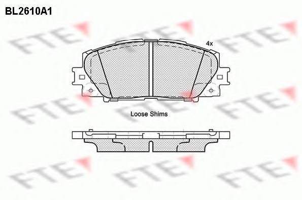 set placute frana,frana disc