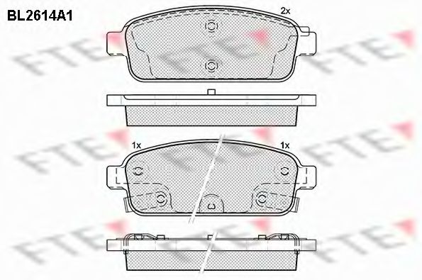 set placute frana,frana disc