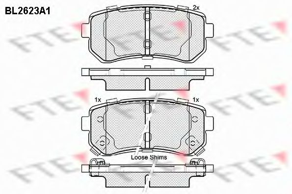 set placute frana,frana disc