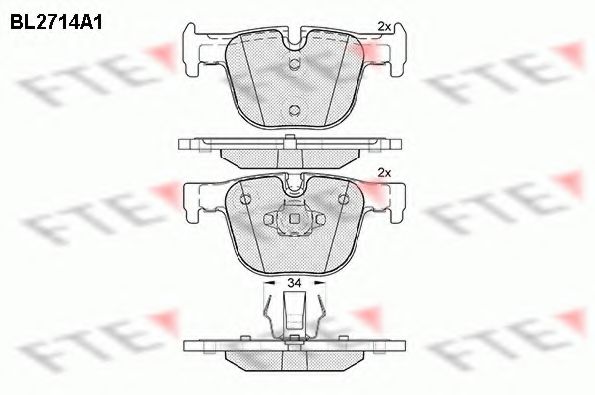 set placute frana,frana disc