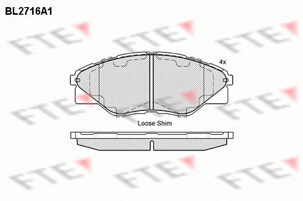 set placute frana,frana disc