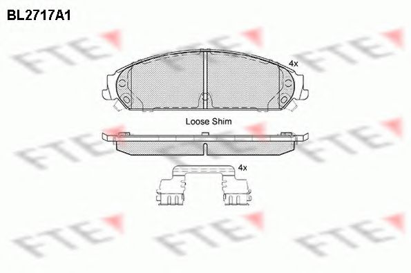 set placute frana,frana disc