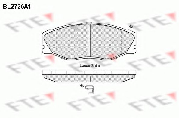 set placute frana,frana disc