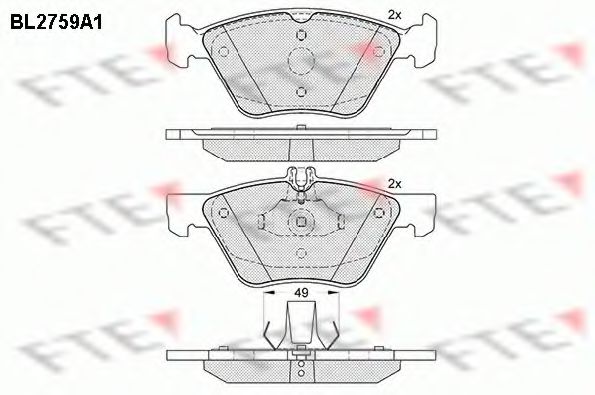 set placute frana,frana disc