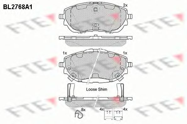 set placute frana,frana disc