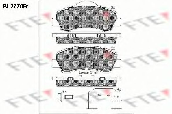 set placute frana,frana disc