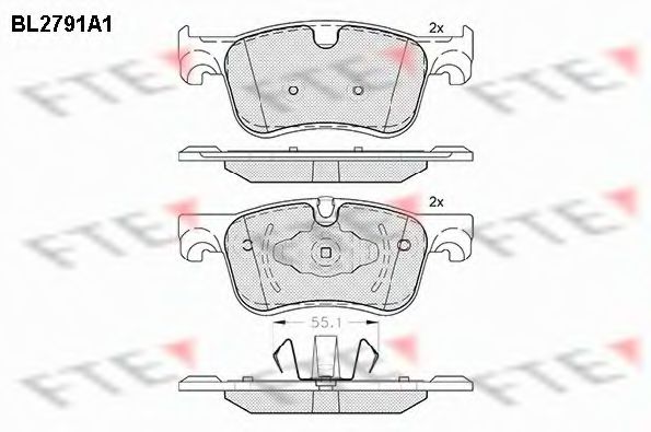 set placute frana,frana disc