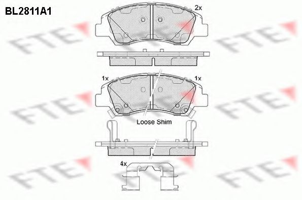 set placute frana,frana disc