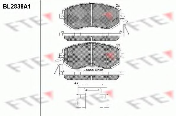 set placute frana,frana disc