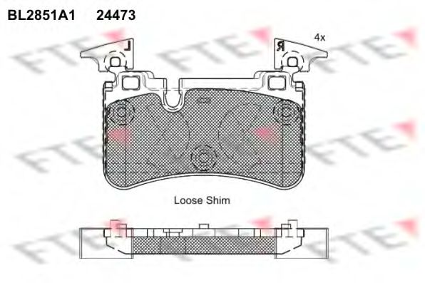 set placute frana,frana disc