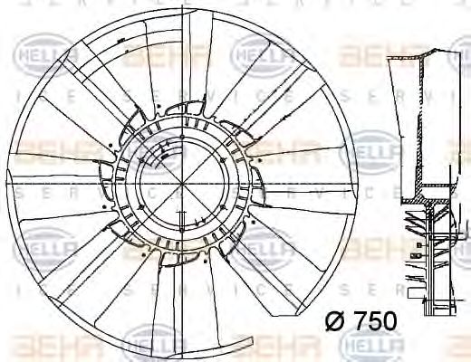 Paleta ventilator, racire motor