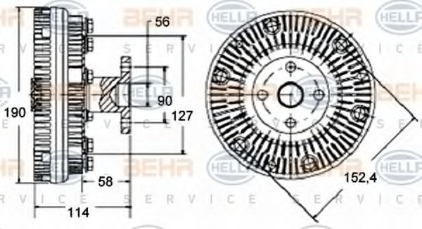 Cupla, ventilator radiator