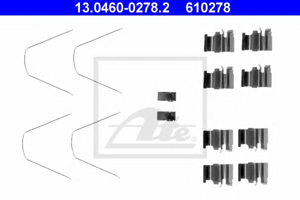 Set accesorii, placute frana
