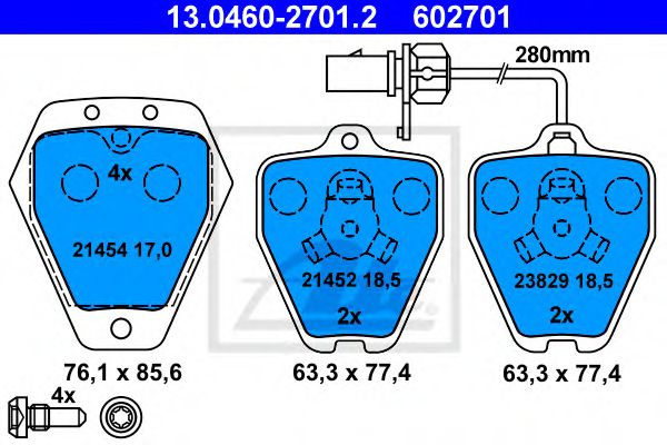 set placute frana,frana disc