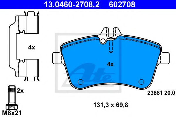 set placute frana,frana disc