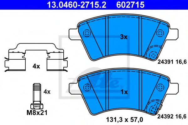 set placute frana,frana disc