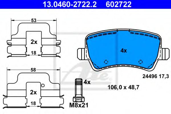 set placute frana,frana disc