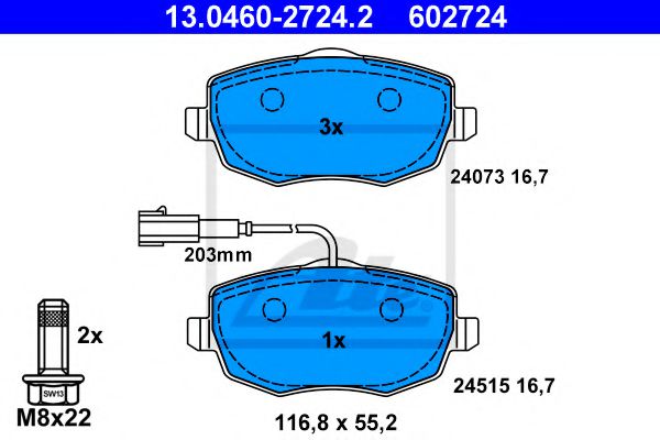 set placute frana,frana disc