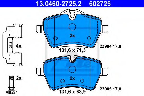 set placute frana,frana disc