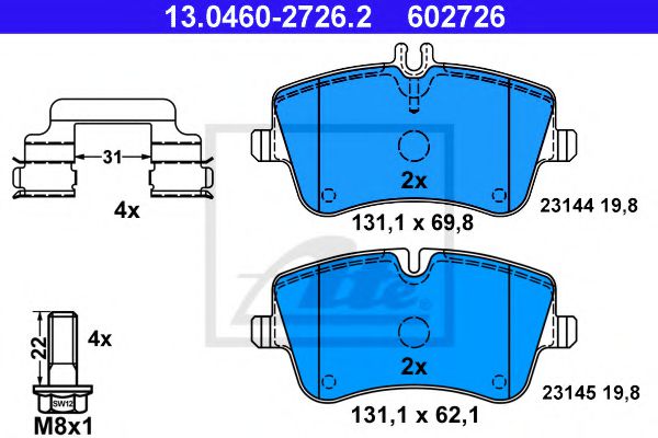 set placute frana,frana disc