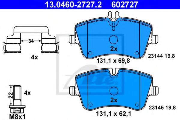 set placute frana,frana disc