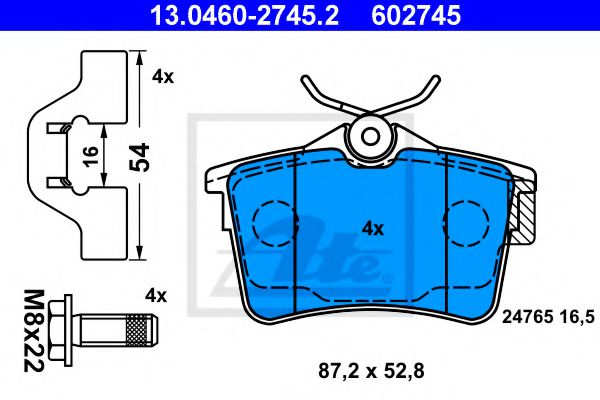 set placute frana,frana disc