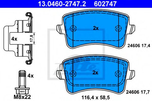 set placute frana,frana disc