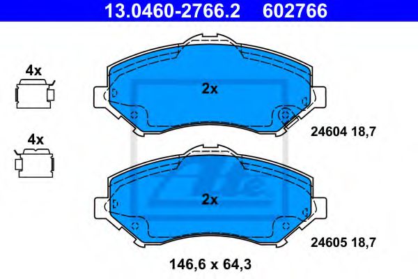 set placute frana,frana disc