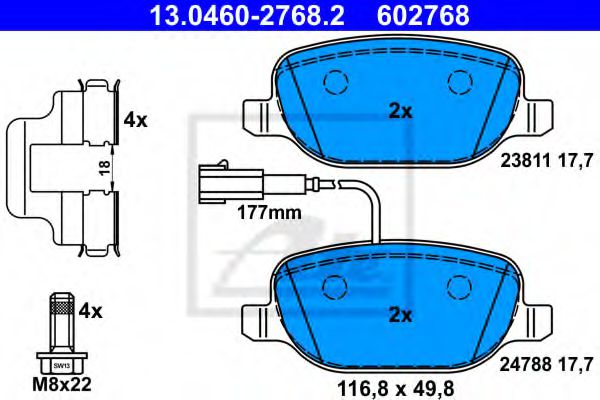 set placute frana,frana disc