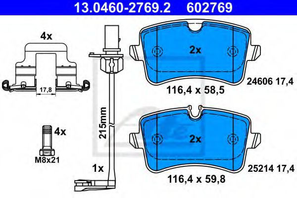 set placute frana,frana disc