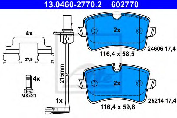 set placute frana,frana disc