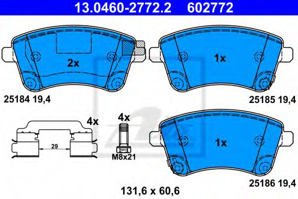 set placute frana,frana disc