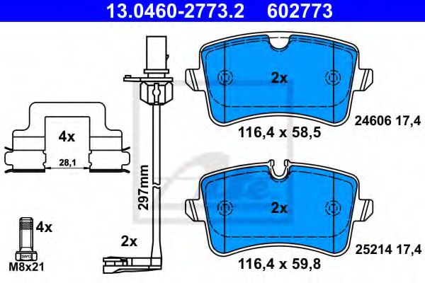 set placute frana,frana disc