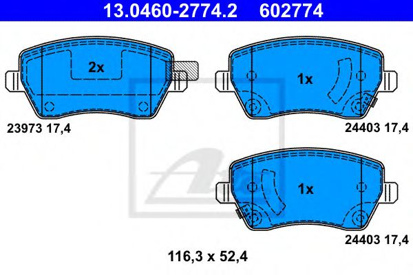 set placute frana,frana disc