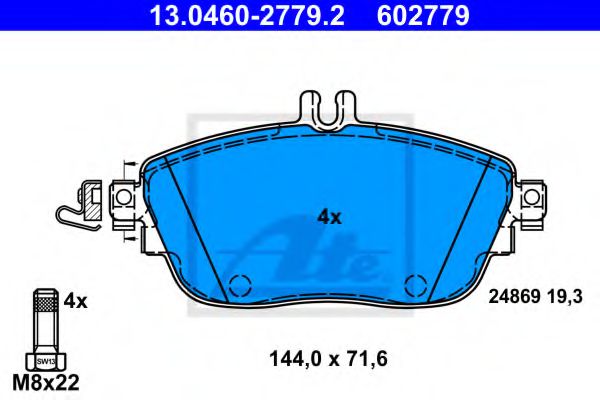 set placute frana,frana disc