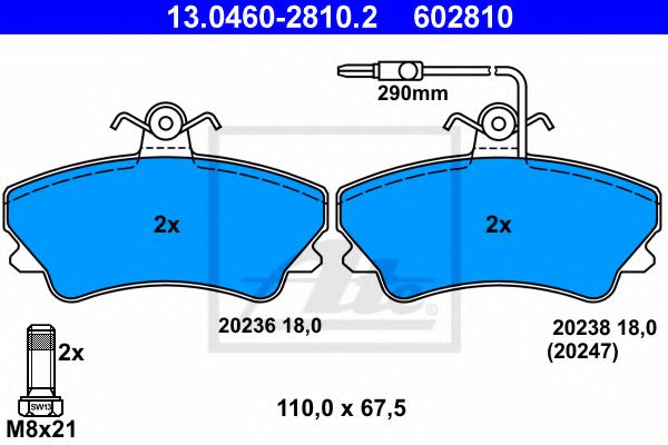 set placute frana,frana disc