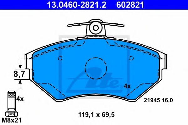 set placute frana,frana disc