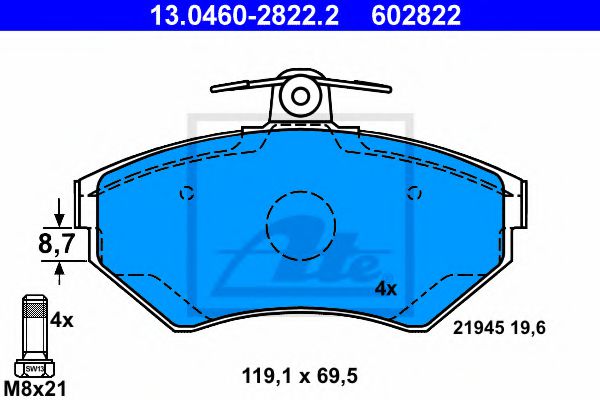 set placute frana,frana disc