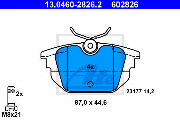 set placute frana,frana disc