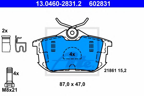 set placute frana,frana disc