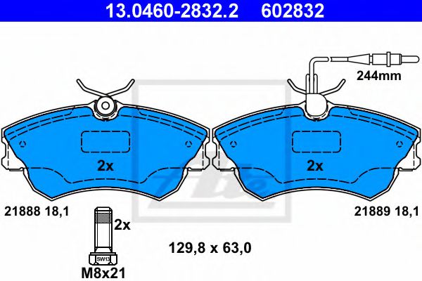 set placute frana,frana disc