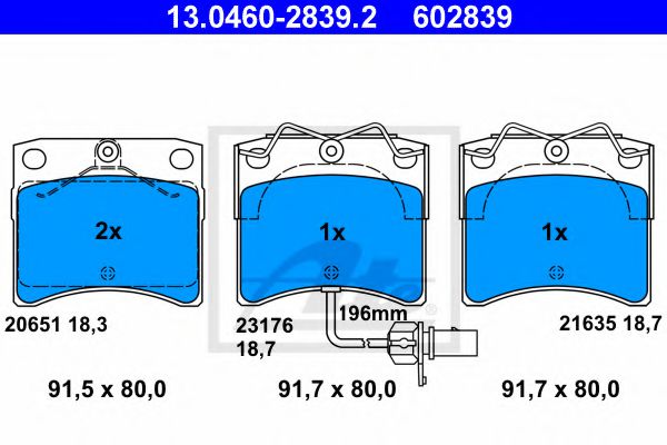 set placute frana,frana disc