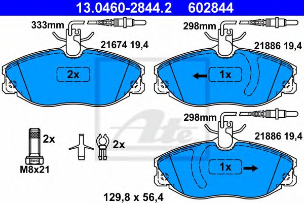 set placute frana,frana disc