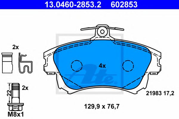 set placute frana,frana disc