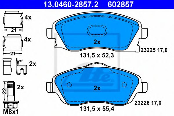 set placute frana,frana disc